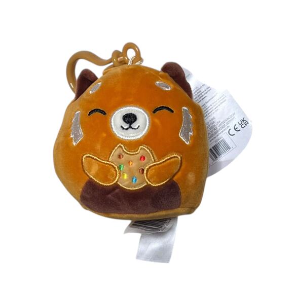 Squishmallows Seth the Red Panda with Cookie 3.5" Plush Clip - Picture 1 of 2